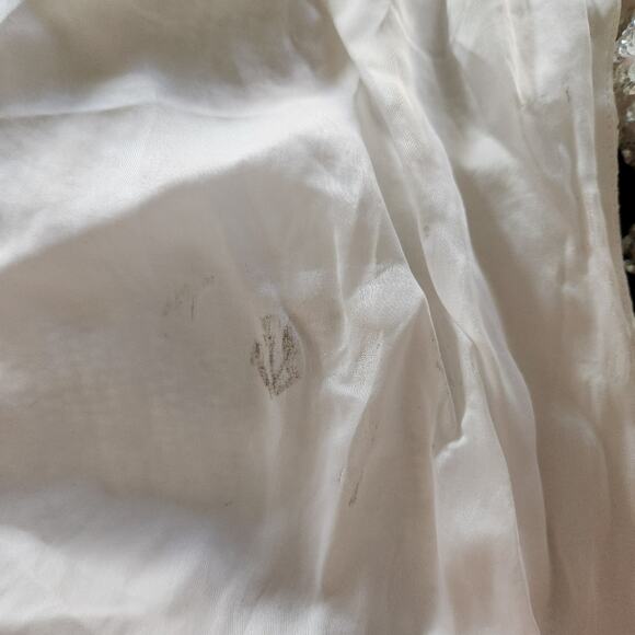 Retrofete Gabrielle Robe Dress in White Sequins Size XS Long Sleeve Blet - Picture 14 of 15